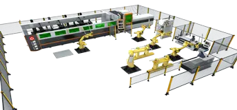 Fiber Laser Tube Cutting Machine Flexible Manufacturing System (FMS)