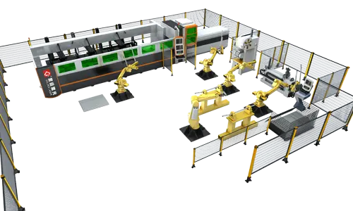 Fiber Laser Tube Cutting Machine Flexible Manufacturing System (FMS)