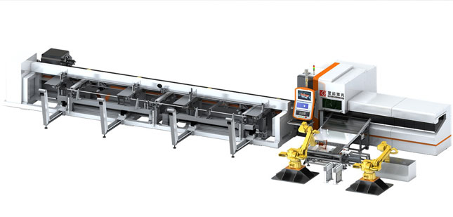 Fiber Laser Tube Cutting Machine FMS in Metal Pipeline